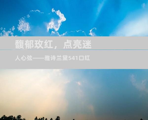 馥郁玫红，点亮迷人心弦——雅诗兰黛541口红