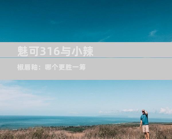 魅可316与小辣椒唇釉：哪个更胜一筹