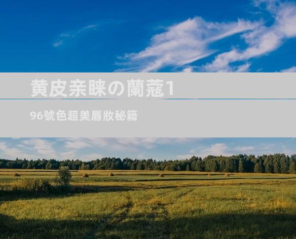黄皮亲睐の蘭蔻196號色超美唇妝秘籍